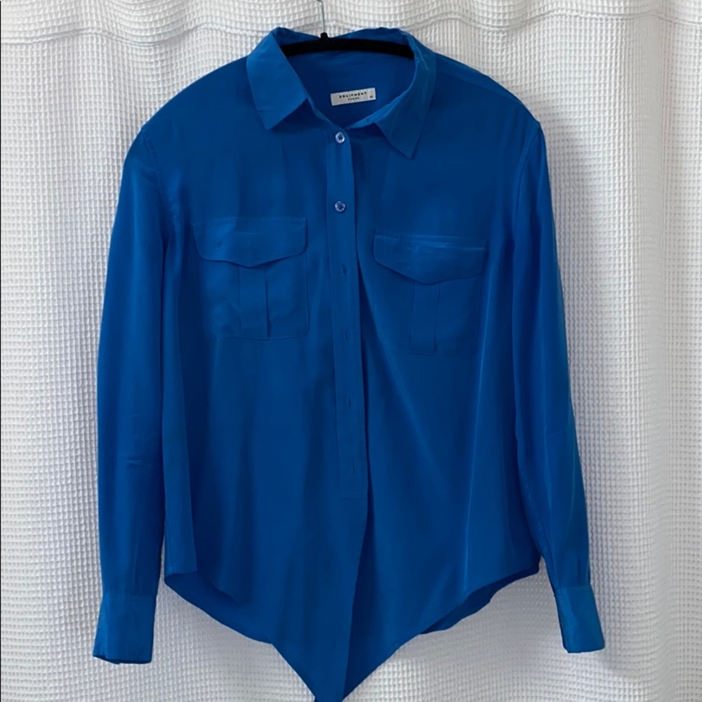 Equipment Blue Silk Shirt